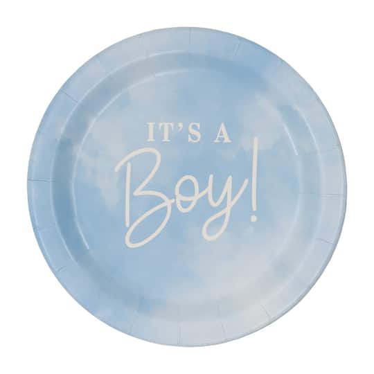 24 Packs: 10 ct. (240 total) 7" It's A Boy Plates by Celebrate It™